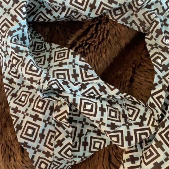 TORY BURCH COTTON TUNIC embellished sequins 12 med large black turquoise white - Picture 5 of 11